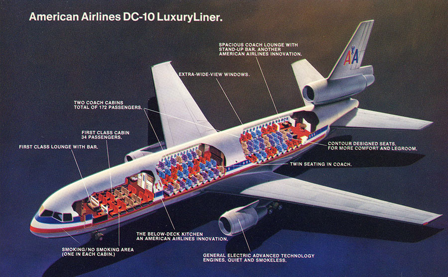 Sz-21-American-Airlines-DC-10-Cutaway-Interior,-Oversize,-MGGoldman-Coll'n
