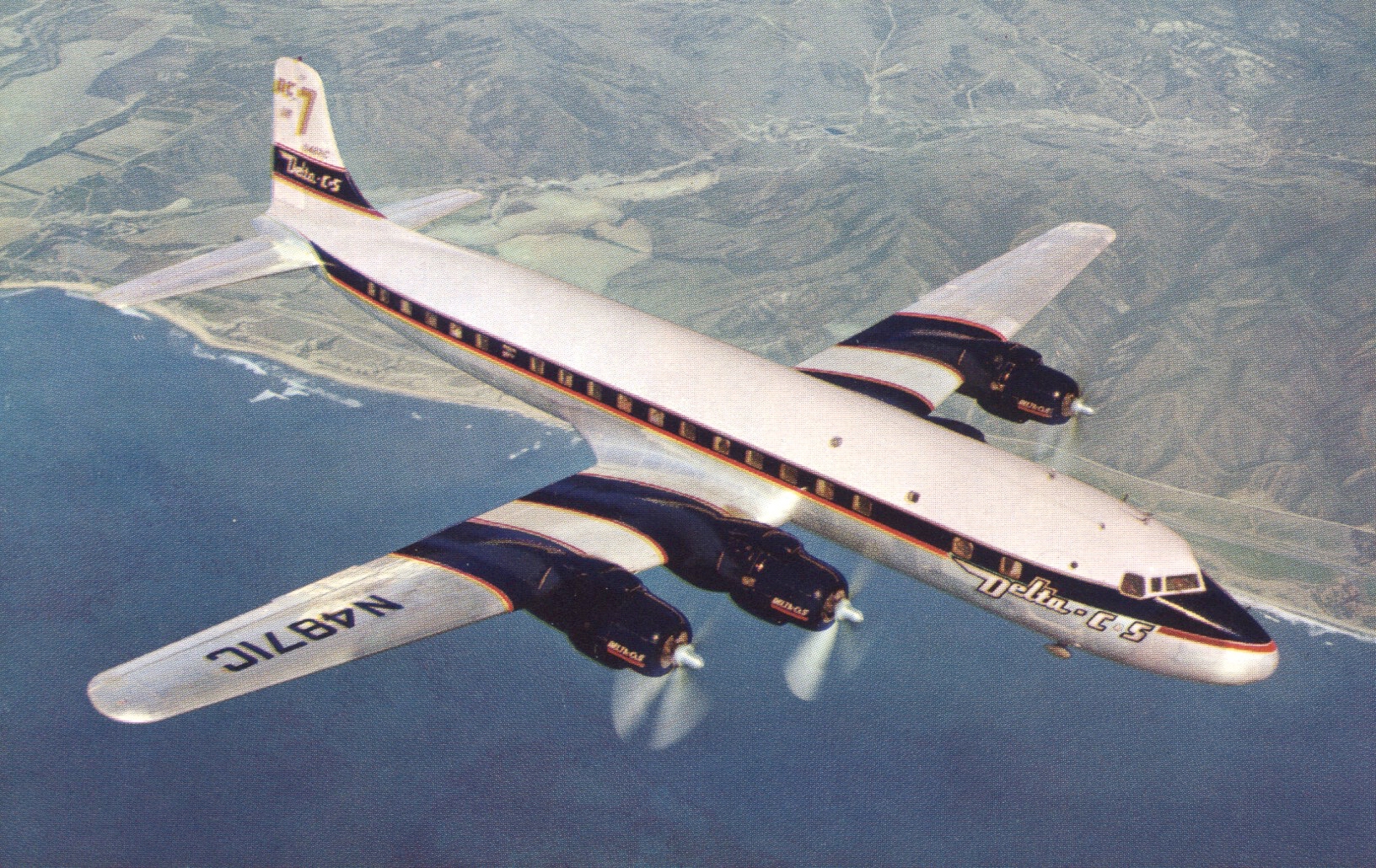 Dc 7.4. Дуглас 7. Douglas DC-7. Самолет Дельта - 1. Самолёт Delta старый.