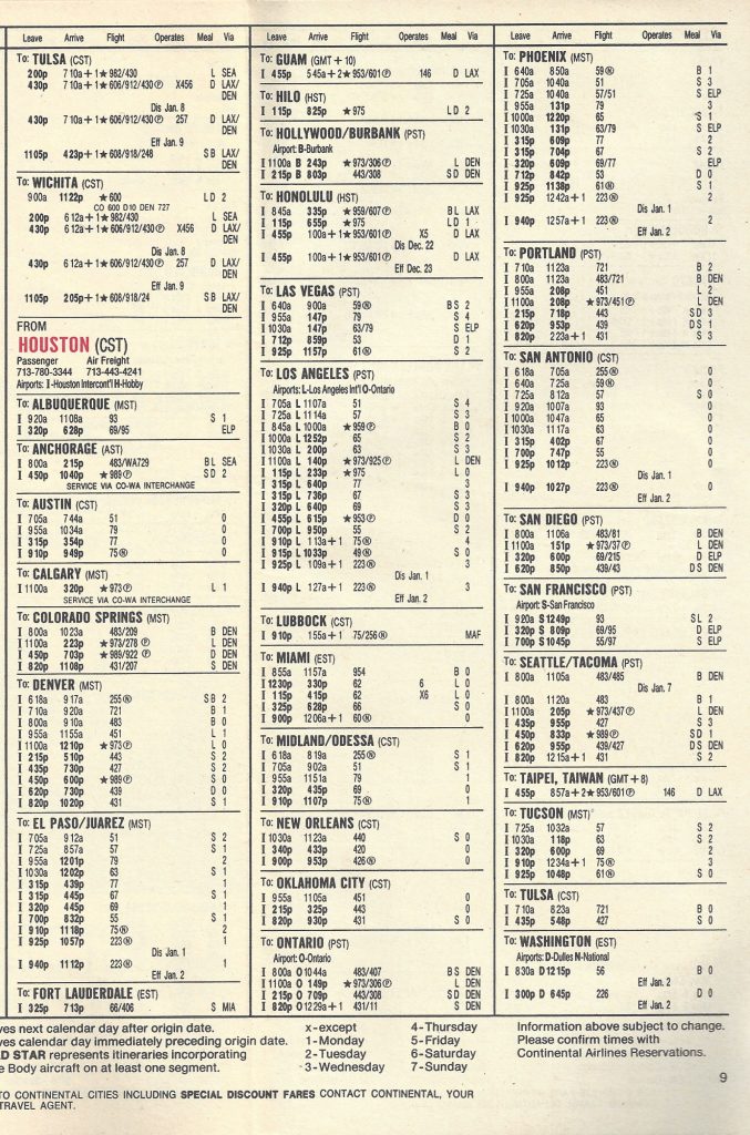 Airline Timetables - World Airline Historical Society