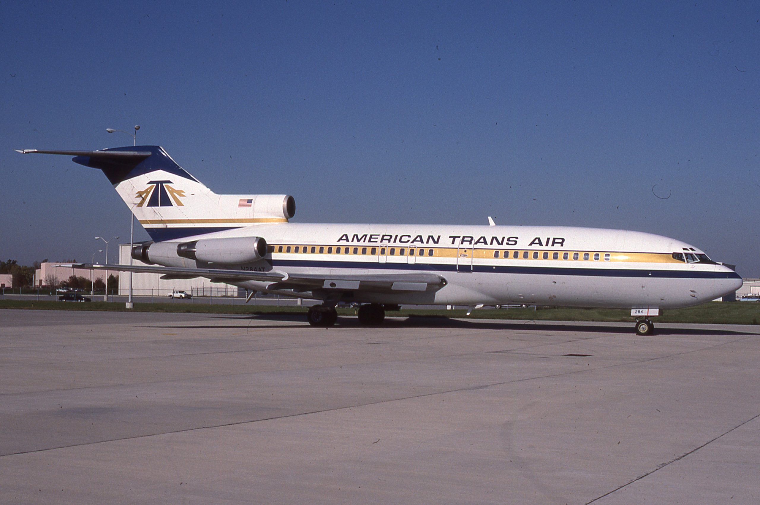 The well-traveled 727 in the story, photographed by the author at Indianapolis International Airport (IND) in October 1990.