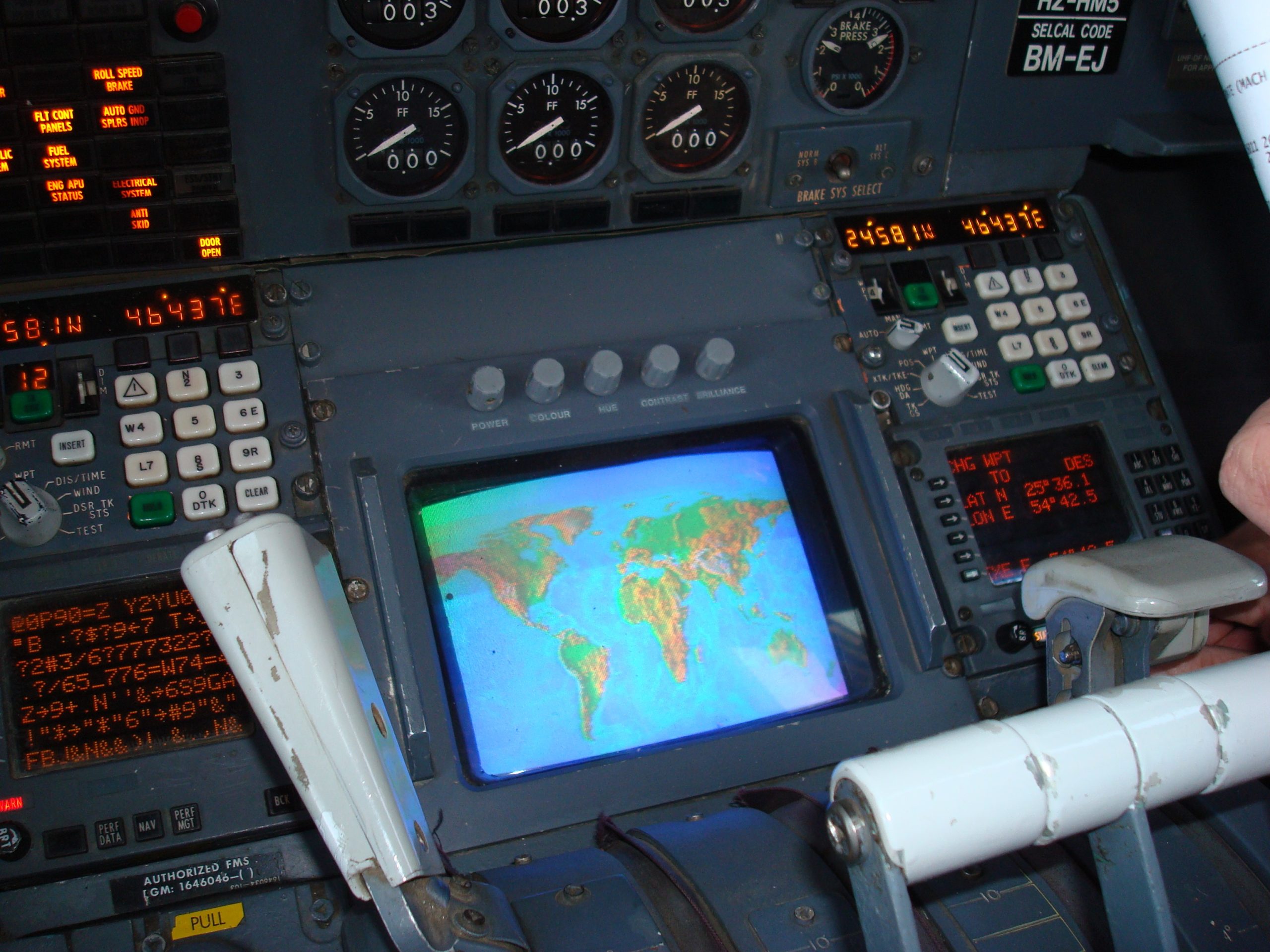 Map Display on L-1011 aircraft