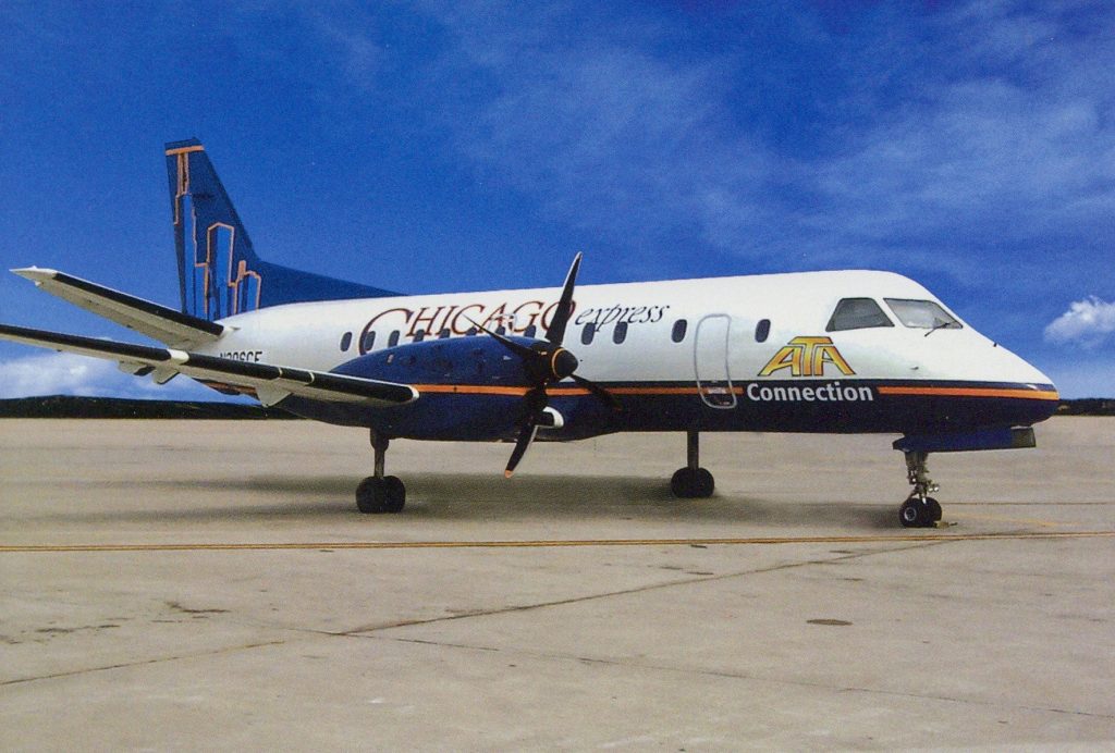 Chicago Express Airlines, ATA Connection, Saab 340B, N306CE