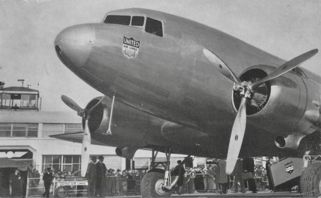 United Air Lines Douglas DC-3 at Chicago Municipal Airport