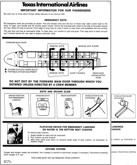 evacuation - What and where are flotation seat cushions