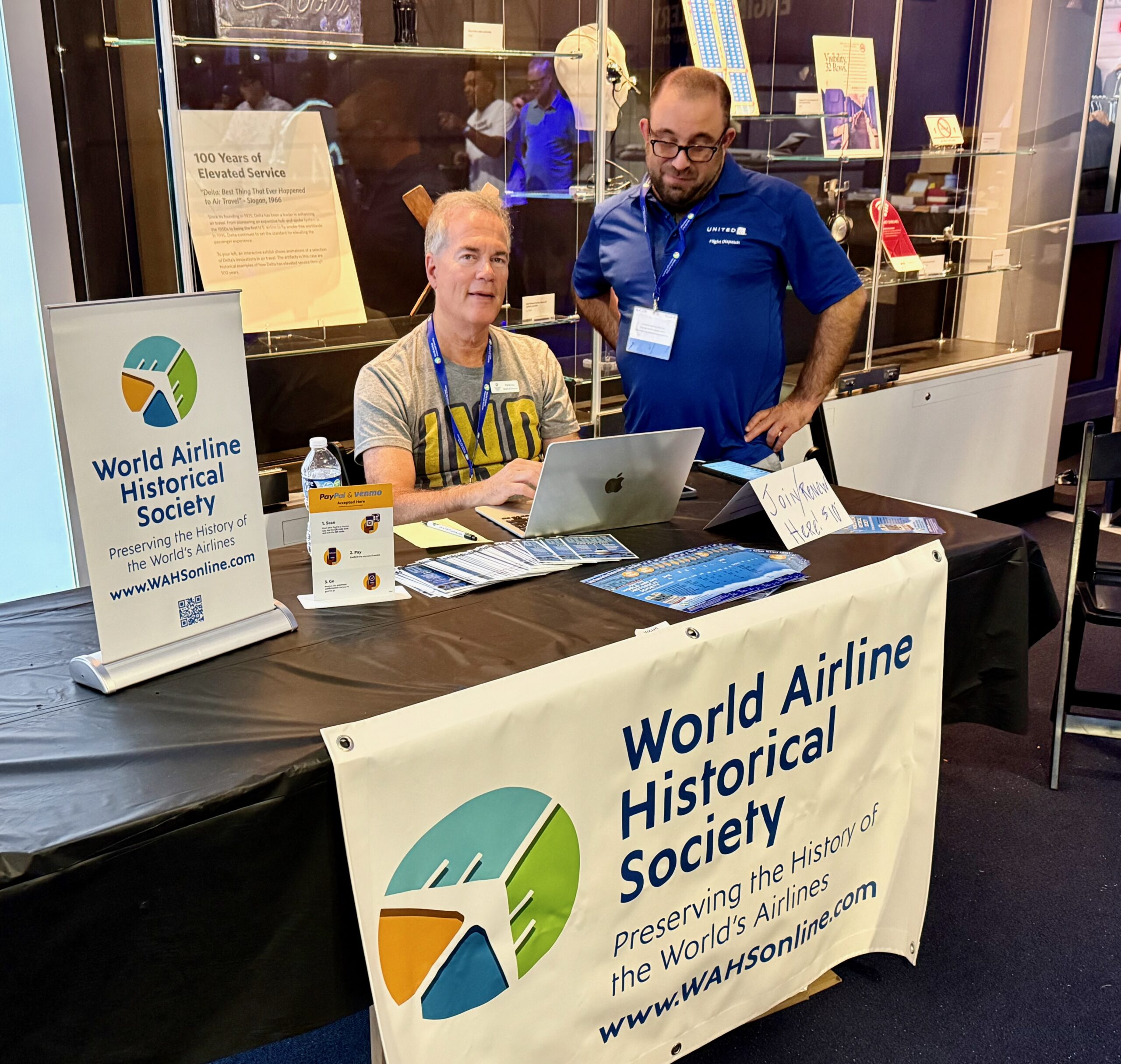 Phil Brooks At The Table Of The World Airline Historical Society, AI 2025 ATL, Delta Flight Museum